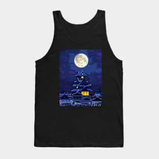 Dope night temple scene illustration Tank Top